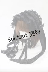 Luxmira / プリーツレースのヘッドドレス”Femme fatale”  ブラック H-25-11-07-074-GO-AC-KB-ZH