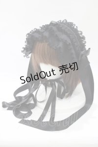 Luxmira / プリーツレースのヘッドドレス”Femme fatale”  ブラック H-25-11-07-074-GO-AC-KB-ZH