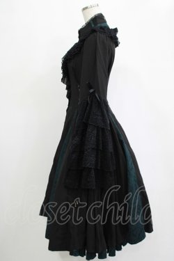 画像2: Ozz oneste / Dark Wizard 姫袖ワンピース  ブラック×グリーン H-25-11-07-008-OO-OP-KB-ZH