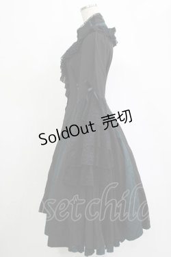 画像2: Ozz oneste / Dark Wizard 姫袖ワンピース  ブラック×グリーン H-25-11-07-008-OO-OP-KB-ZH