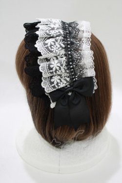 画像2: MorunxMuunaStoik / ヘッドドレスクリップ  黒×白 H-25-11-07-076-EL-AC-KB-ZH