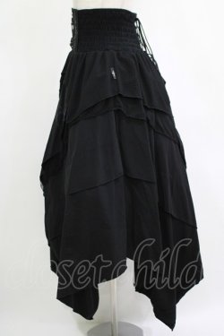 画像2: Ozz Croce / 異素材イレギュラースカート  黒 H-25-11-07-010-OO-SK-KB-ZH