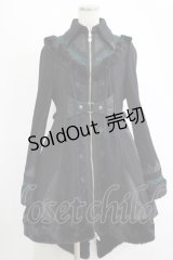 Ozz oneste / Dark Wizard 裏起毛カーデ  ブラック×グリーン H-25-11-07-012-OO-CO-KB-ZH