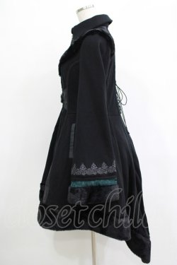 画像2: Ozz oneste / Dark Wizard 裏起毛カーデ  ブラック×グリーン H-25-11-07-012-OO-CO-KB-ZH