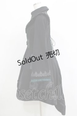 画像2: Ozz oneste / Dark Wizard 裏起毛カーデ  ブラック×グリーン H-25-11-07-012-OO-CO-KB-ZH