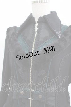 画像4: Ozz oneste / Dark Wizard 裏起毛カーデ  ブラック×グリーン H-25-11-07-012-OO-CO-KB-ZH