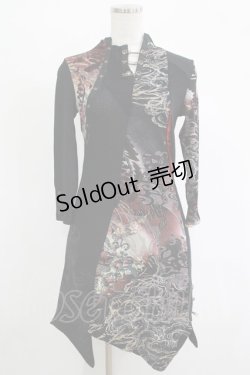 画像1: Ozz On / 異素材切替ワンピース  黒 H-25-11-07-013-OO-OP-KB-ZH