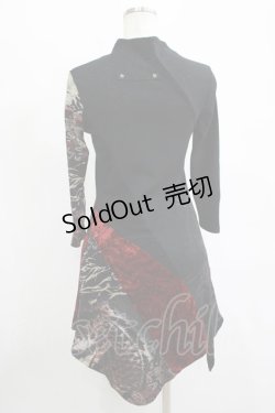 画像3: Ozz On / 異素材切替ワンピース  黒 H-25-11-07-013-OO-OP-KB-ZH