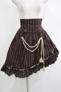 PUTUMAYO / Midnight Paradeアシメスカート  黒赤ストライプ/紺 H-25-11-07-014-PT-SK-KB-ZH