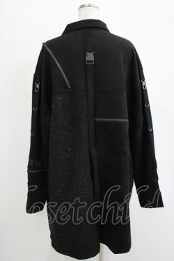 画像3: Ozz conte / バックプリントZIPラインジャケット  黒 H-25-11-07-015-OO-JA-KB-ZH