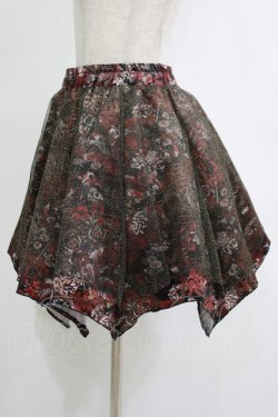 画像2: Qutie Frash / 和柄パニエスカート  黒 H-25-11-07-016-QU-SK-KB-ZH