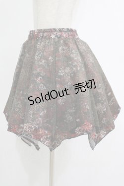 画像2: Qutie Frash / 和柄パニエスカート  黒 H-25-11-07-016-QU-SK-KB-ZH