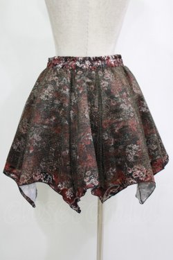 画像3: Qutie Frash / 和柄パニエスカート  黒 H-25-11-07-016-QU-SK-KB-ZH