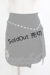 Ozz On / レイヤード風メッシュ切替スカート  黒 H-25-11-07-018-OO-SK-KB-ZH