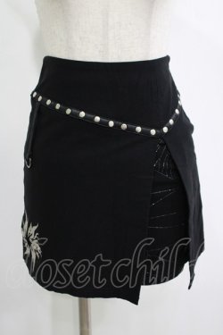 画像1: Ozz On / レイヤード風メッシュ切替スカート  黒 H-25-11-07-018-OO-SK-KB-ZH