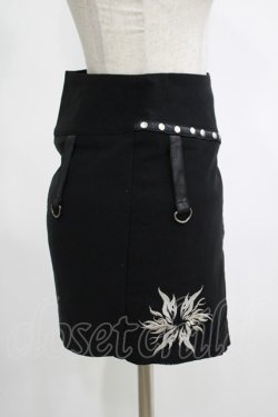 画像2: Ozz On / レイヤード風メッシュ切替スカート  黒 H-25-11-07-018-OO-SK-KB-ZH