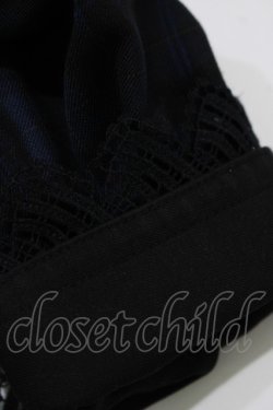 画像4: Sheglit / "Jane"タックワンピース  ブラックネイビーチェック H-25-11-07-002-EL-OP-KB-ZH