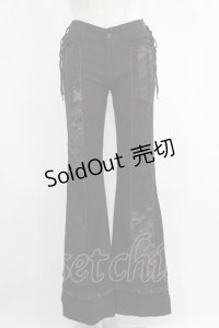 Ozz Croce / プリント切替パンツ  黒 H-25-11-07-025-OO-PA-KB-ZH