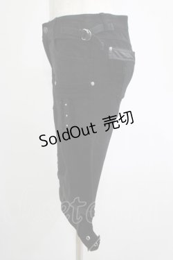 画像2: Ozz On / 裾ベルト2Wayパンツ  ブラック H-25-11-07-026-OO-PA-KB-ZH