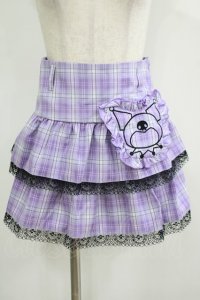 QOOZA / Kuromi mini skirt  ラベンダー H-25-11-08-029-PU-SK-KB-ZH