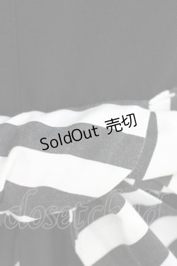 画像4: Dangerous nude / ストライプバッスルジャンパースカート  ブラック H-25-11-08-003-PU-OP-KB-ZH