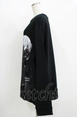 画像2: QOOZA / 東京喰種×QOOZA金木研 ダメージスウェット  ブラック H-25-11-08-046-PU-TO-KB-ZH (2)