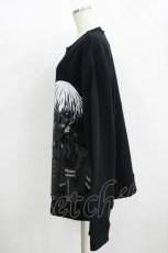 画像2: QOOZA / 東京喰種×QOOZA金木研 ダメージスウェット  ブラック H-25-11-08-047-PU-TO-KB-ZH (2)