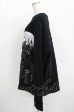 画像2: QOOZA / 東京喰種×QOOZA金木研 ダメージスウェット  ブラック H-25-11-08-048-PU-TO-KB-ZH (2)