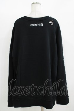 画像3: QOOZA / 東京喰種×QOOZA金木研 ダメージスウェット  ブラック H-25-11-08-048-PU-TO-KB-ZH