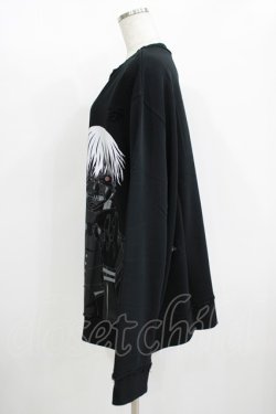 画像2: QOOZA / 東京喰種×QOOZA金木研 ダメージスウェット  ブラック H-25-11-08-049-PU-TO-KB-ZH