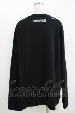 画像3: QOOZA / 東京喰種×QOOZA金木研 ダメージスウェット  ブラック H-25-11-08-049-PU-TO-KB-ZH