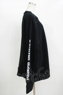 画像4: QOOZA / 東京喰種×QOOZA金木研 ダメージスウェット  ブラック H-25-11-08-050-PU-TO-KB-ZH
