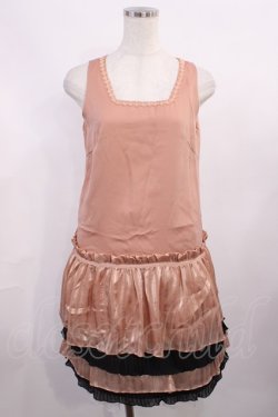 画像1: axes femme / ストライプワンピース M ピンク H-25-11-08-1005-AX-OP-NS-ZH