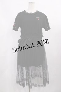 Rojita / 長南舞コラボワンピース Free ブラック H-25-11-08-1006-LO-TO-NS-ZH