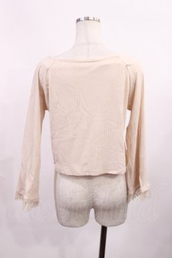 画像2: an another angelus / 袖口レース使いリブカットトップス Free IVORY H-25-11-08-1015-CA-TO-NS-ZH