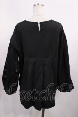 画像2: axes femme / バルーンスリーブブラウス M ブラック H-25-11-08-1016-AX-BL-NS-ZH