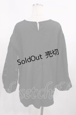 画像2: axes femme / バルーンスリーブブラウス M ブラック H-25-11-08-1016-AX-BL-NS-ZH