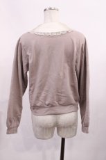 画像2: Fi.n.t / ヴィンテージサテン衿付きスウェットプルオーバー Free PINK BEIGE H-25-11-08-1018-CA-TO-NS-ZH (2)