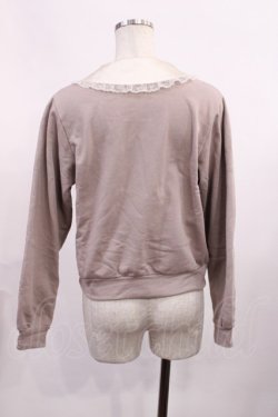 画像2: Fi.n.t / ヴィンテージサテン衿付きスウェットプルオーバー Free PINK BEIGE H-25-11-08-1018-CA-TO-NS-ZH