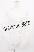 an another angelus / パンチングレース使いベルスリーブブラウス Free OFF WHITE H-25-11-08-1019-CA-BL-NS-ZH