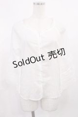 an another angelus / パンチングレース使いベルスリーブブラウス Free OFF WHITE H-25-11-08-1019-CA-BL-NS-ZH