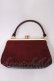 画像2: an another angelus / フレームローズ刺繍クロップドがま口バッグ  BORDEAUX H-25-11-08-1027-CA-BG-NS-ZH (2)