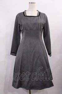 Fi.n.t / ハイウエスト切替ベロアリボン使いワンピース Free GRAY H-25-11-08-1003-CA-OP-NS-ZH