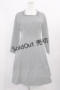 Fi.n.t / ハイウエスト切替ベロアリボン使いワンピース Free GRAY H-25-11-08-1003-CA-OP-NS-ZH