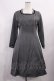 画像1: Fi.n.t / ハイウエスト切替ベロアリボン使いワンピース Free GRAY H-25-11-08-1003-CA-OP-NS-ZH (1)