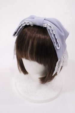 画像1: Chalmiere / リボンカチューシャ  サックス H-25-11-08-1039-LO-AC-NS-ZH