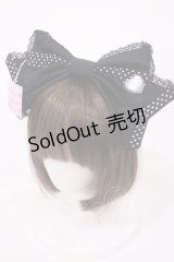 Angelic Pretty / ラブリーハートリボンカチューシャ  ブラック H-25-11-08-1041-AP-AC-NS-ZH