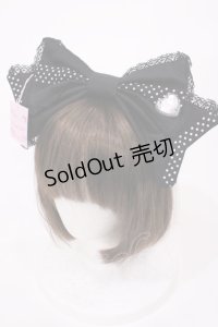 Angelic Pretty / ラブリーハートリボンカチューシャ  ブラック H-25-11-08-1041-AP-AC-NS-ZH