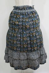 Jane Marple / A Celebrationフリルスカート  ダークカーキ×ダークカーキ H-25-11-08-006-JM-SK-KB-ZH