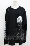 QOOZA / 東京喰種×QOOZA金木研 ダメージスウェット  ブラック H-25-11-08-052-PU-TO-KB-ZH